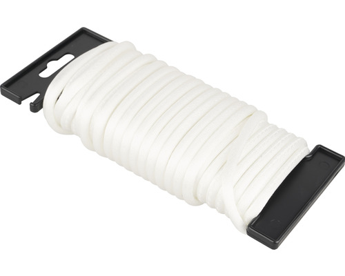 Corde de démarrage pour moteur Mamutec blanc Ø 5 mm, 10 m Corde en nylon blanche sur support noir