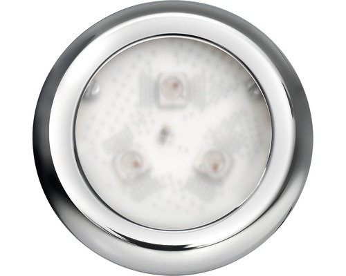 Runde LED Einbauleuchte mit Chromrahmen