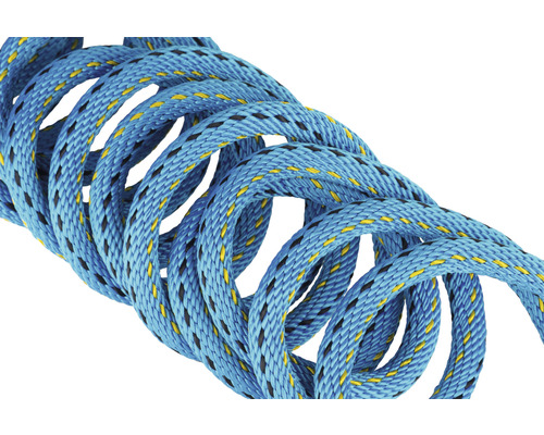 Blaues Seil mit gelben und schwarzen Akzenten