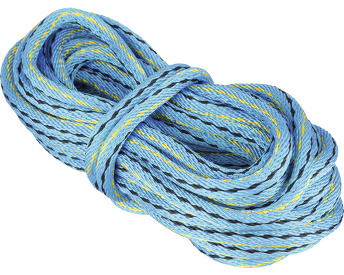 Corde Paraloc Mamutec polyester bleu/jaune/noir Ø 10 mm, 10 m Corde enroulée
