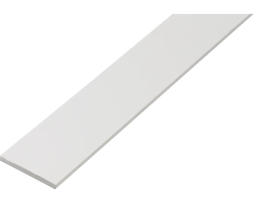 Barre plate PVC blanc 20 x 2 x 2 mm , 1 m