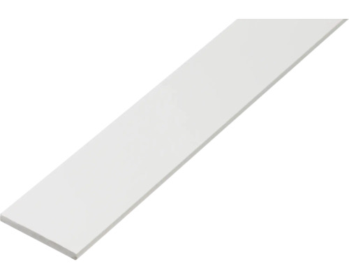 Barre plate PVC blanc 20 x 2 x 2 mm , 2 m