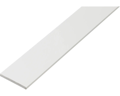 Barre plate PVC blanc 25 x 2 x 2 mm , 2 m