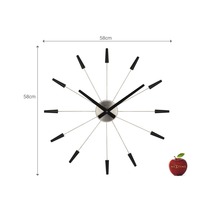 Horloge murale Plug Inn noir Ø 58 cm