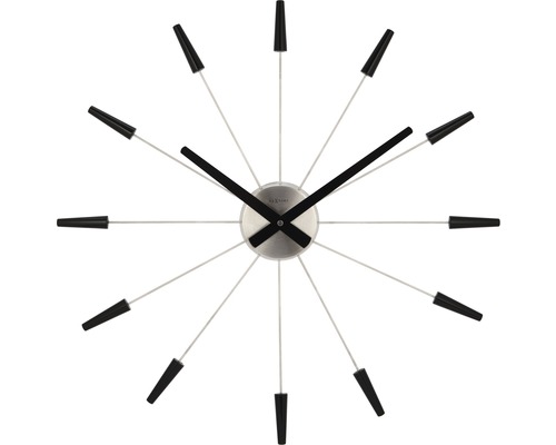 Horloge murale Plug Inn noir Ø 58 cm