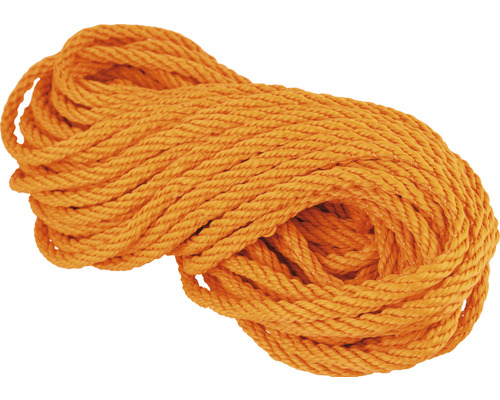 Corde Paraloc Mamutec polypropylène orange Ø 6 mm, 20 m Bobine de corde en fibres naturelles