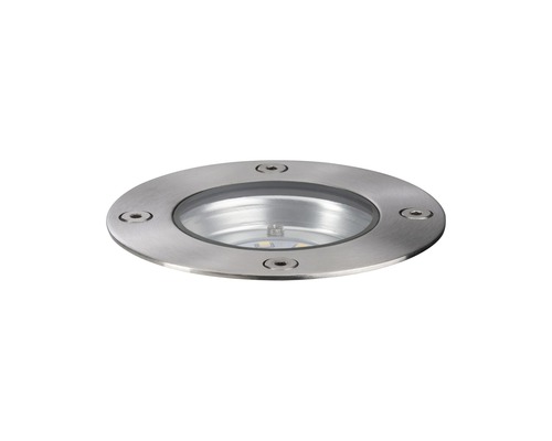 Spot LED encastré au sol Plug & Shine Paulmann rond IP65 3,6W 300 lm 3.000K blanc chaud Ø 95/100 mm argent 230/24 V