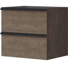 Meuble sous-vasque Baden Haus Qube largeur 60 cm frêne foncé 55056