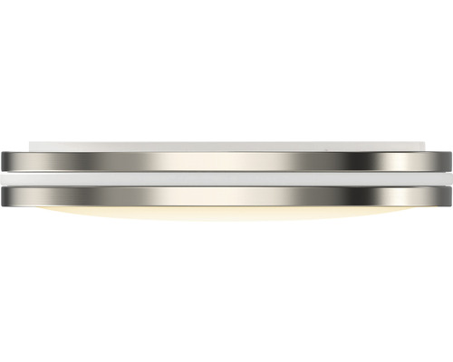 Weisse Deckenleuchte mit Metalleinfassung