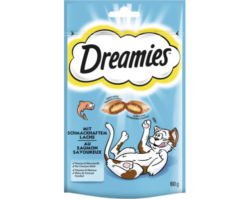 Friandises pour chats Dreamies au saumon 60 g