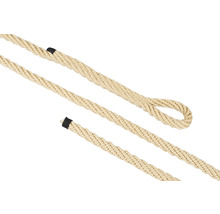 Corde en polychanvre beige avec boucle et bande