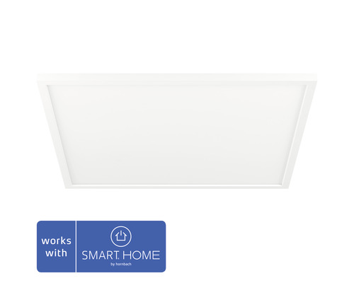 Panneau Philips hue White Ambiance à intensité lumineuse variable 46,5W 3550 lm hxlxp 600x600x46 mm Aurelle blanc avec variateur - Compatible SMART HOME by hornbach