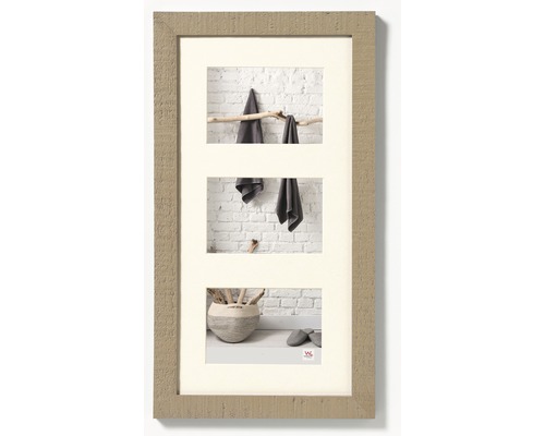 Bilderrahmen Collage Holz Home beige 3 Fotos 15x20 cm