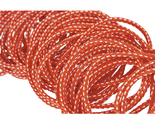 Corde de maçon orange avec marquages blancs