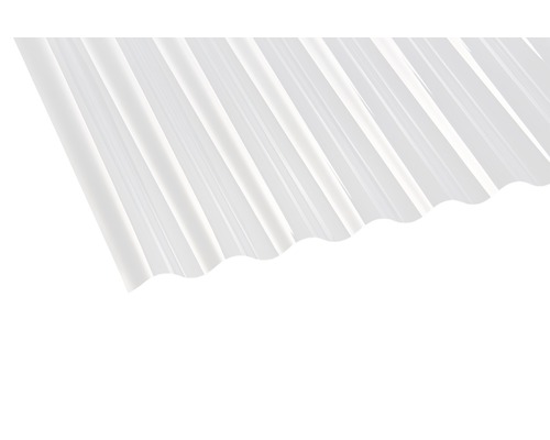 Plaque ondulée PVC Sinus 76/18 transparente 2000 x 900 x 0,7 mm
