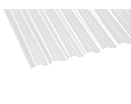 Plaque ondulée PVC Sinus 76/18 transparente 2000 x 900 x 0,7 mm Plaque ondulée PVC Sinus 76/18 transparente 2000 x 900 x 0,7 mm