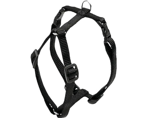 Geschirr Karlie Art Sportiv Basic Gr. M 20 mm 45 - 70 cm schwarz Schwarzes Hunde Brustgeschirr aus Nylon mit verstellbaren Riemen und Schnallen