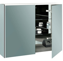 Spiegelschrank SPACE 90x70cm, LED verspiegelt schwarz