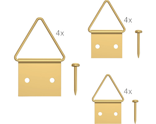 Bildaufhänger-Set mit Nägeln, zur Befestigung von Bildern