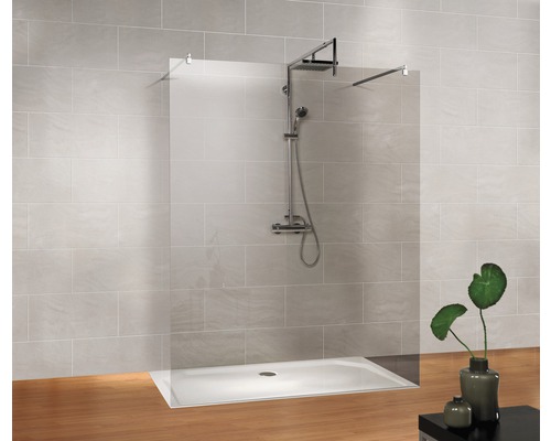 Paroi de douche à l'italienne M8 Schulte MasterClass largeur 120 cm verre transparent couleur du profilé chrome-0