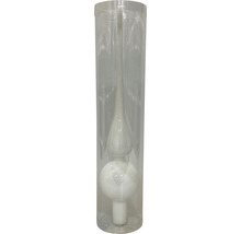 Cimier de sapin en verre Lafiora blanc brillant