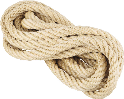 Corde Paraloc Mamutec polypropylène beige Ø 14 mm, 5 m Corde torsadée en fibres naturelles