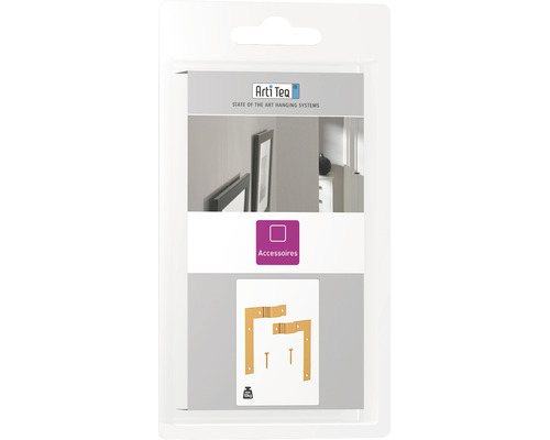 Arti Teq Zubehör-Set mit Winkel und Schrauben in Verpackung