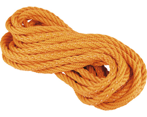 Corde Paraloc Mamutec polypropylène orange Ø 8 mm, 10 m Corde torsadée