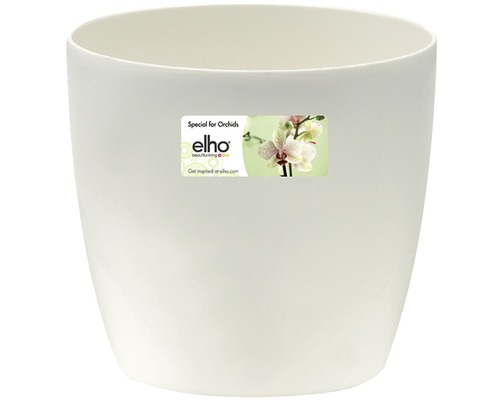 Pot de fleurs elho Brussels Diamond, plastique, Ø 13 H 15 cm, blanc
