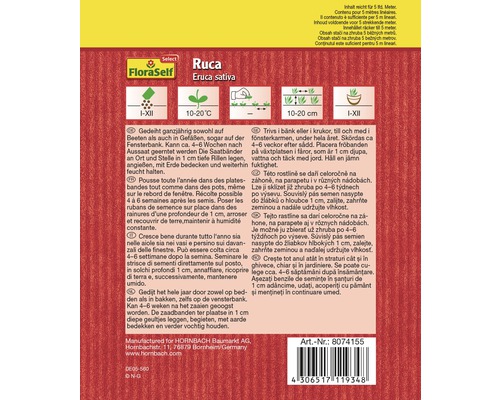 Ruban de graines de roquette FloraSelf, annuel