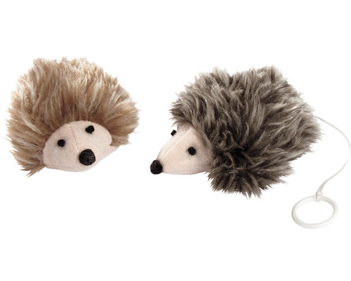 Jouet pour chat Karlie Shakin Mecki 8 cm, différentes couleurs Deux jouets pour chat hérisson