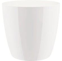 Pot de fleurs blanc en plastique