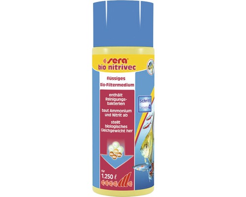 Traitement d'eau sera bio nitrivec 500 ml, média filtrant liquide, élimine l'ammonium et les nitrates, pour jusqu'à 1250 l