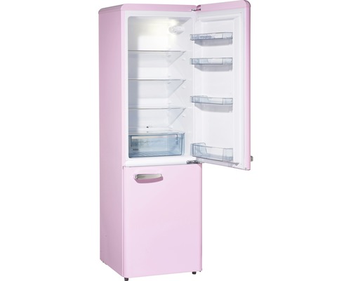 Retro Kühl-Gefrierkombination mit geöffneter Tür