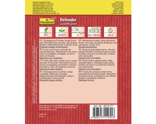 Samenpackung Defender Cucurbita pepo von FloraSelf