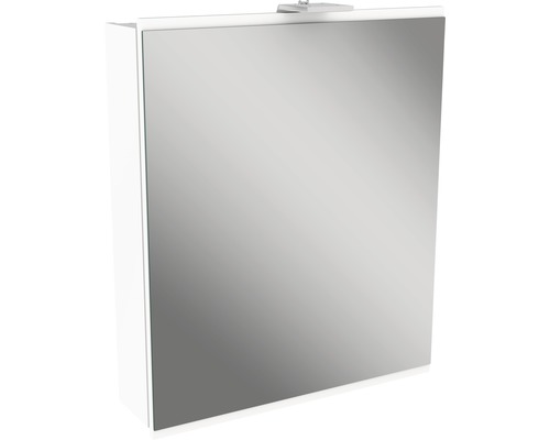 Armoire de toilette FACKELMANN Lima 60 x 15,5 x 73 cm blanc 1 porte led IP 20