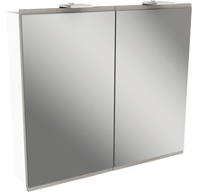 Spiegelschrank FACKELMANN Lima 80 x 15,5 x 73 cm weiß Steinesche 2-türig LED IP 20