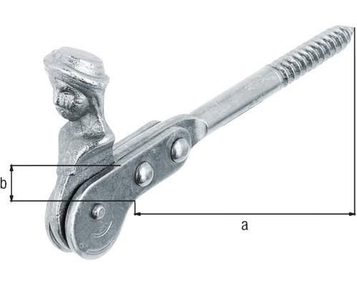 Gardinenhalter mit Gewinde und weiblicher Büsten-Figur
