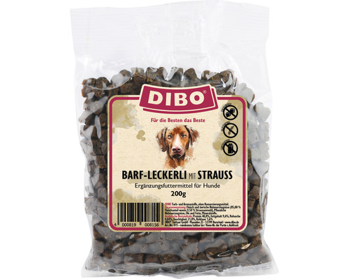 Hundesnack DIBO® BARF Leckerli mit Strauß 200 g