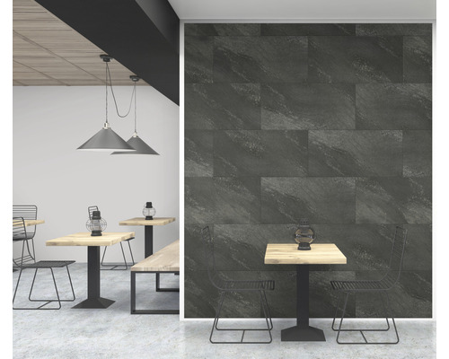 Lambris en PVC GX Wall+ Dark Stone 5x450x900 mm-0
