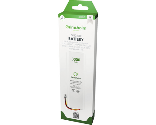 Batterie/pile pour Automower Gardena NiMh, 3000 Nimh pour Automower 210C, 220AC, 230ACX, 260ACX, Solar Hybrid, SH, G2 2004–2006 – Gardena R160