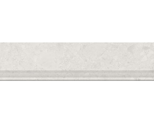 Carrelage de marches en grès cérame fin Donau beige 30x120 cm