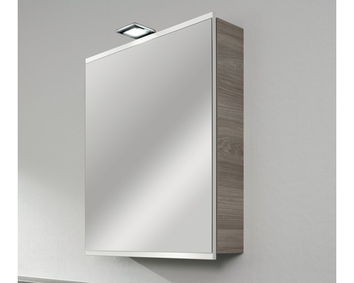 Spiegelschrank mit Beleuchtung und Holzdekor