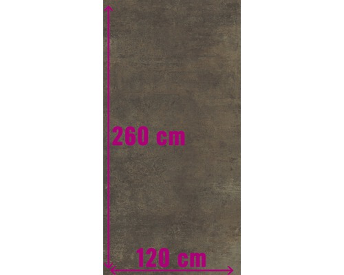 XXL Wand- und Bodenfliese Industrial Copper anpoliert 120 x 260 x 0,7 cm R10 A