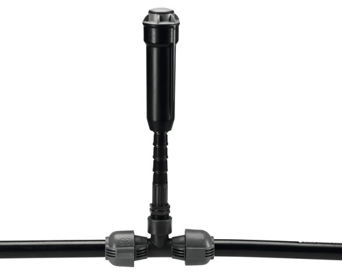 Arroseur escamotable avec raccord en T et tuyau d''irrigation pour l''arrosage du jardin