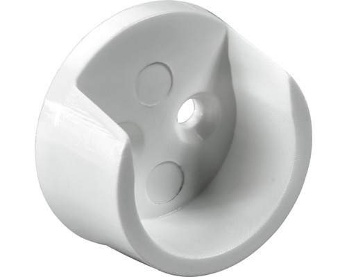 Support pour tringle à vêtements rond plastique/blanc Ø 20 mm 30 pièces Support pour tringle à vêtements rond plastique/blanc Ø 20 mm 30 pièces