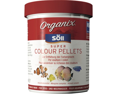 Nourriture en pellets Söll Organix Super Colour Pellets 130 ml