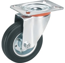 Roue pivotante avec platine de fixation