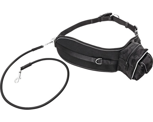 Ceinture de jogging pour chiens avec laisse et sac