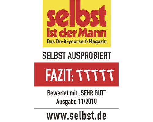 Logo Selbst ist der Mann. Magazine de bricolage. Testé et évalué Très Bien.